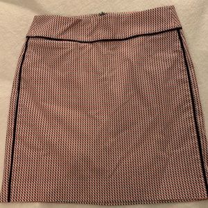 Anne Taylor miniskirt, red and navy, size 2